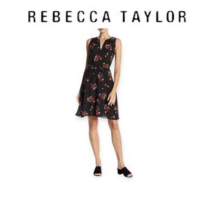 Rebecca Taylor Marguerite Sleeveless ditsy floral bohemian summer dress size 6